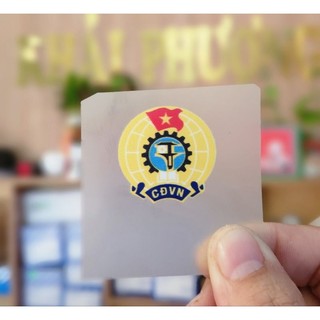 Logo công đoàn tự ủi trên các loại vãi