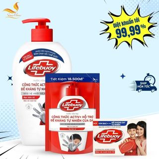 Túi nước rửa tay Lifebuoy đỏ 400g hàng chính hãng