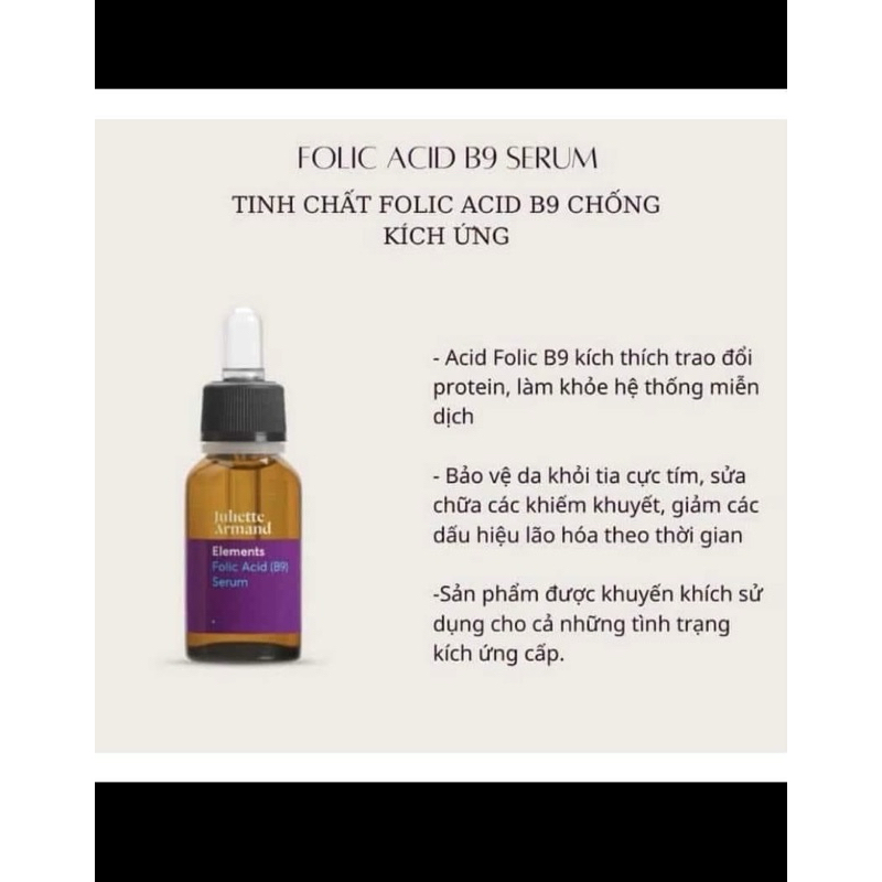 Tinh chất Folic Acid B9 phục hồi da, giảm kích ứng - Folic Acid B9 Serum Juliette Armand