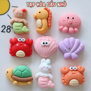Charm,sticker,jibbitz sinh vật biển 3d trang trí dép crocs,dép sục - đã sẵn nút chốt
