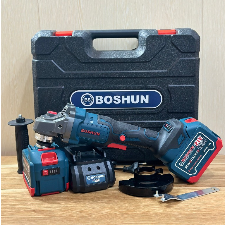 Máy Mài Pin BOSHUN BS:AG100BL Không Chổi Than 2 Pin 15 Cell Bảo Hành 6 Tháng