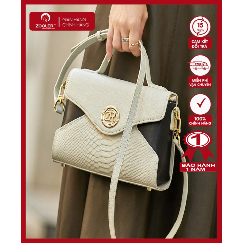 Túi xách nữ chính hãng ZOOLER FullBox da thật cao cấp size 23.5cm Làm quà Biếu, quà Tặng, Sinh nhật...
