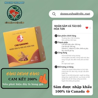 Thực phẩm bổ sung CND Ginseng nhân sâm & táo đỏ hòa tan-bổ thận tráng dương