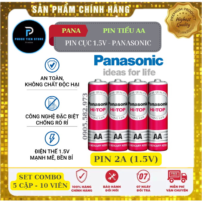 Pin tiểu 2A - 3A (Panasonic - 1.5V)
