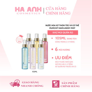 Xịt thơm tóc và body mist hương nước hoa mumchit 105ml
