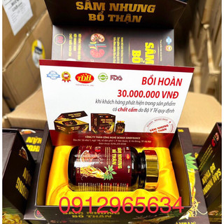 Sâm nhung bổ thận tăng cường sức khỏe của nam và nữ hỗ trợ tăng cường sinh lực tráng dương giảm tiểu đêm mỏi gối 60 viên