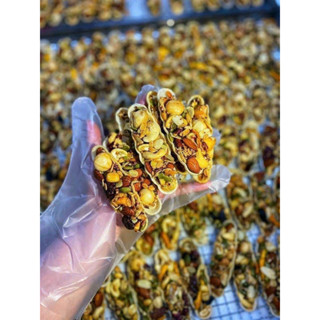 Túi 1 ký bánh thuyền mix hạt dinh dưỡng tầm 33-36 cái - Granola thuyền