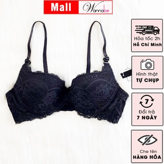 Áo ngực mút vừa wannabe anr16 chất liêu ren hoa cao cấp co giãn thoải mái