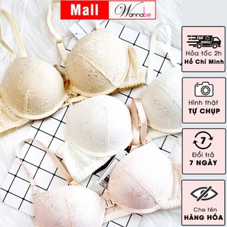 Áo ngực mút dày Wannabe AN32B áo chíp cài trước phối ren hoa cách điệu