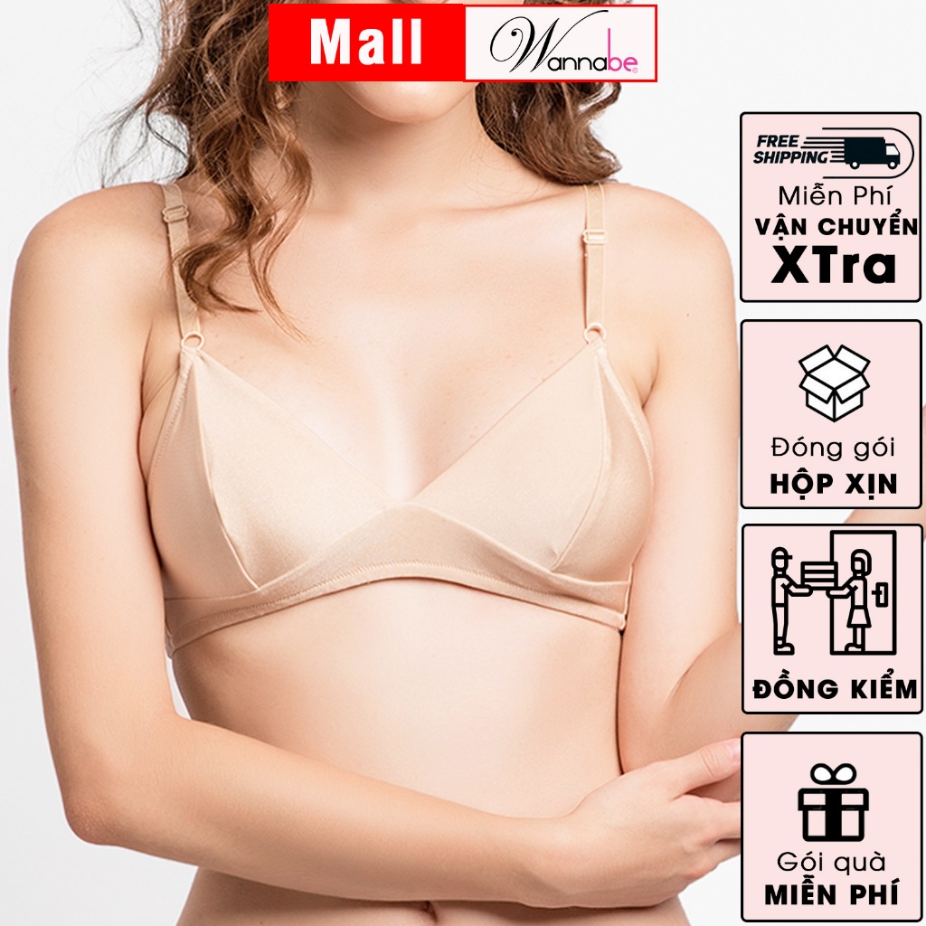 Áo ngực WANNABE AN30A áo chíp bralette không mút không gọng thun trơn đơn giản tinh tế thoải mái thoáng mát suốt cả ngày