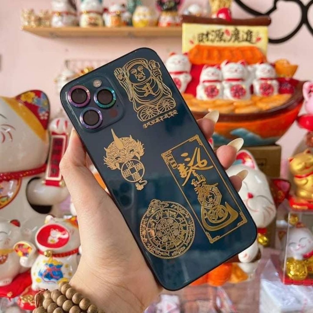 Miếng Dán Linh Phù cho điện thoại- hình Tài Lộc, May Mắn, Phong Thuỷ