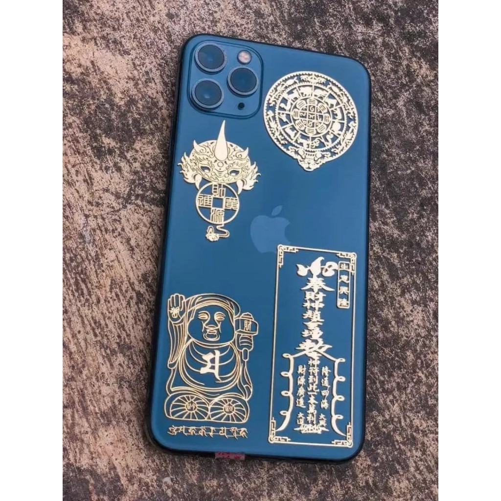 Miếng Dán Linh Phù cho điện thoại- hình Tài Lộc, May Mắn, Phong Thuỷ