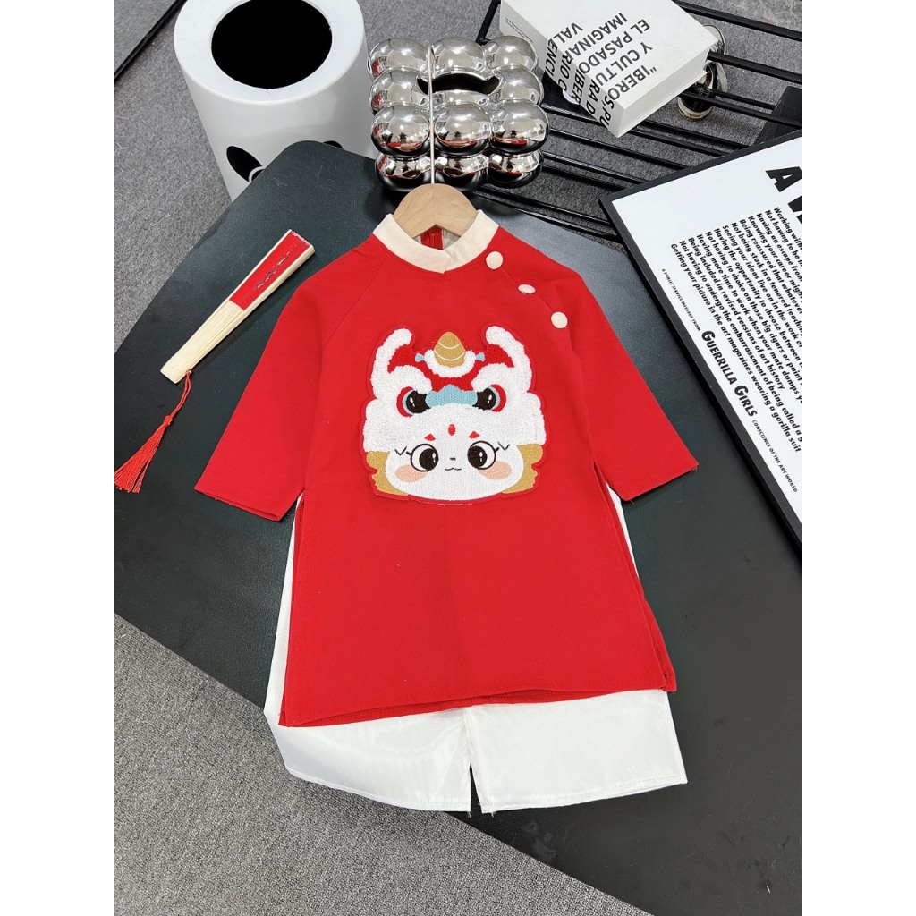 Cặp áo dài Lân cho bé trai
