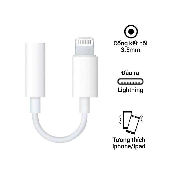 Cáp Chuyển To Headphone Jack Adapter - táo Sang Tai Nhge Chân 3.5mm