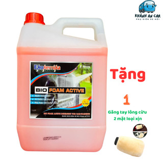Nước rửa xe bọt tuyết ⚡ siêu bọt đậm đặc can 5l ⚡ tặng 1 găng tay rửa xe loại xịn
