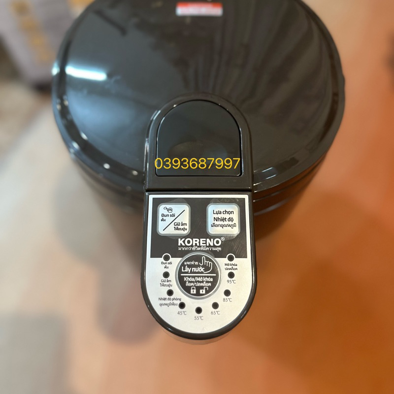 Bình thủy điện đa năng KORENO KN-295 bình thủy inox cao cấp, chống cạn, 2 chế độ bơm , bảo hành 12 tháng