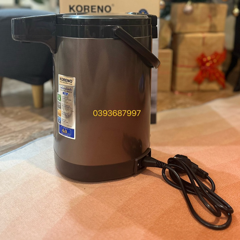 Bình thủy điện đa năng KORENO KN-295 bình thủy inox cao cấp, chống cạn, 2 chế độ bơm , bảo hành 12 tháng