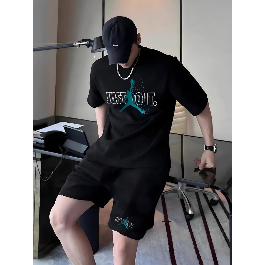 Bộ Thể Thao Nam Nữ JUST DO IT Phối Họa Tiết Cực Đẹp