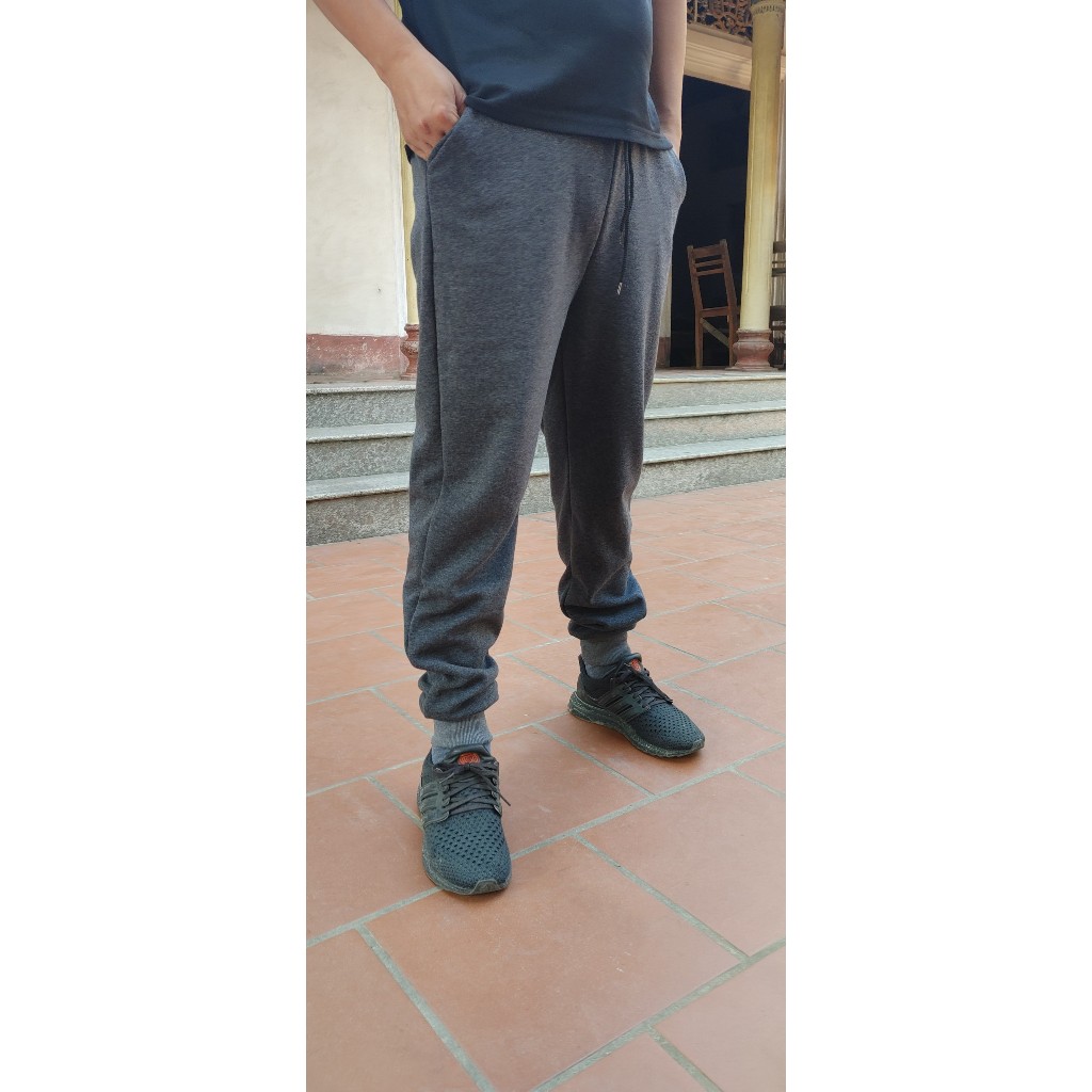 Quần jogger nỉ nam lót lông cừu siêu dày ấm dành cho mùa thu đông