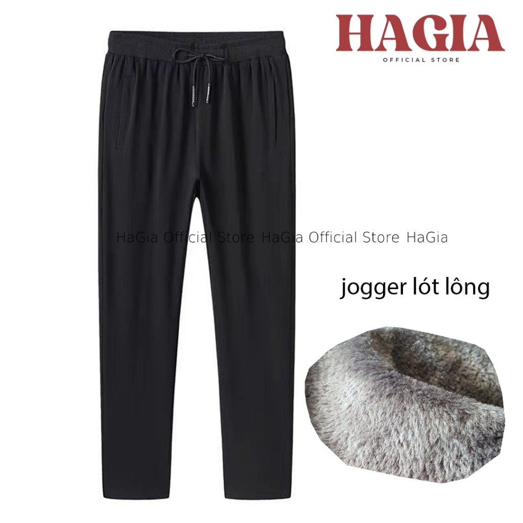 Quần jogger nỉ nam lót lông cừu siêu dày ấm dành cho mùa thu đông