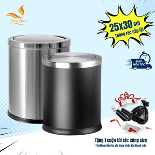 Thùng rác inox nắp lật A36-H