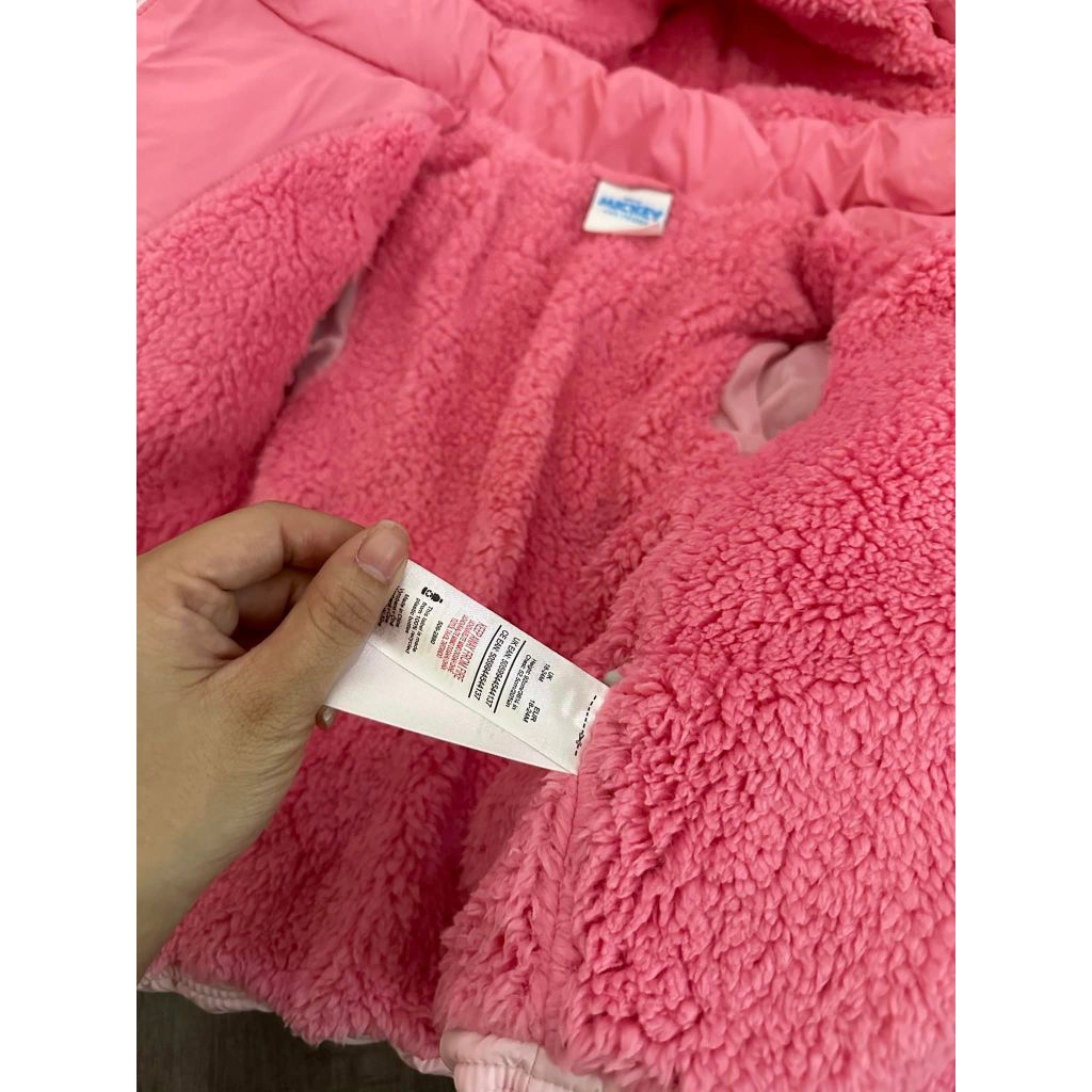 Áo phao hồng minnie xuất Âu bé gái