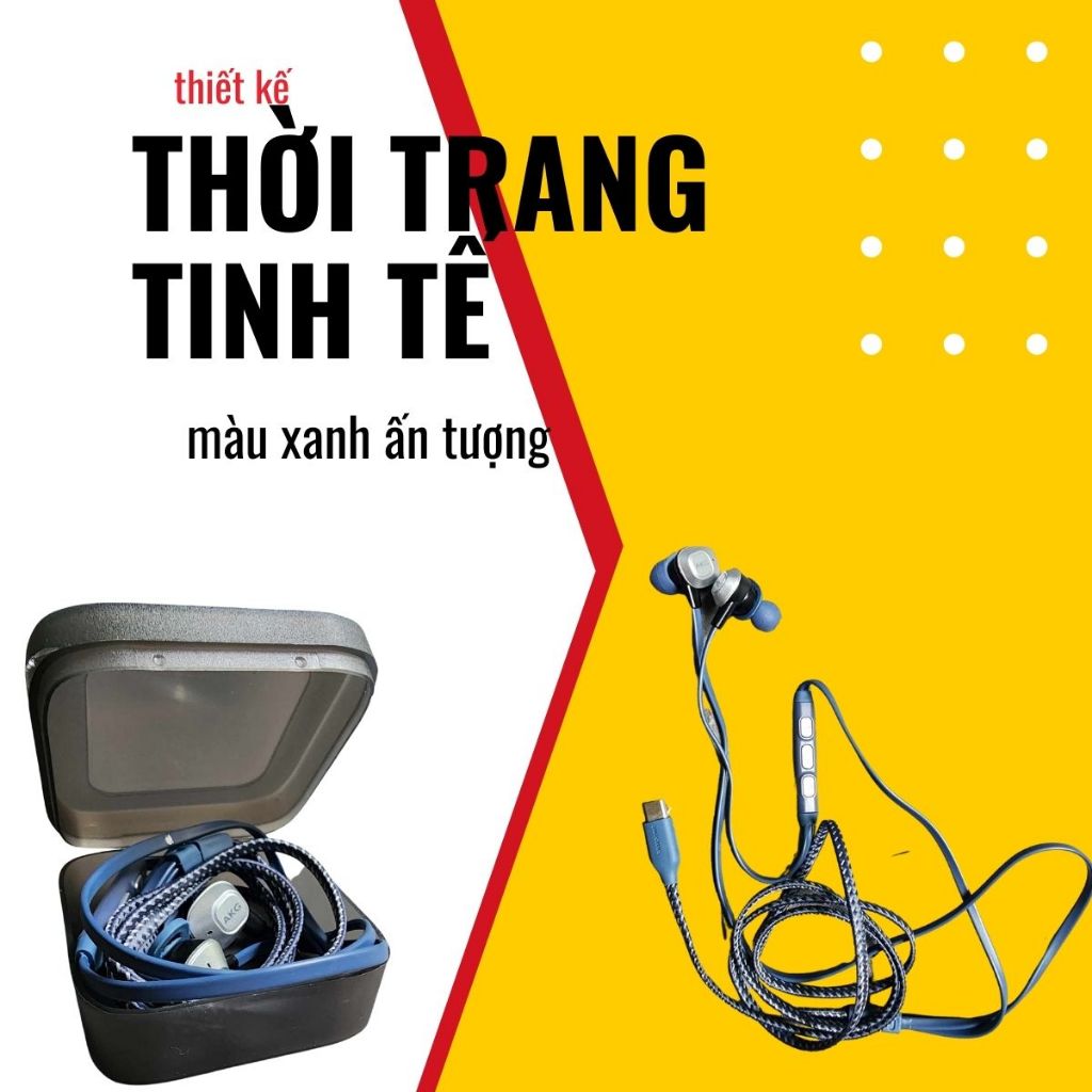 Tai Nghe Có Dây Typec AKG 𝐜𝐡𝐢́𝐧𝐡 𝐡𝐚𝐧𝐠 𝐬𝐚𝐦 𝐬𝐮𝐧𝐠,Nhét Tai Gaming Có Mic Chống Ồn Bọc Dù Chân 3.5mm Hello Store