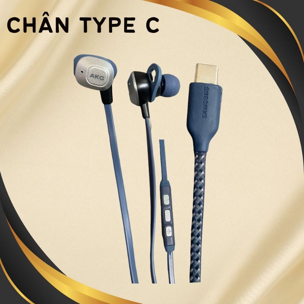 Tai Nghe Có Dây Typec AKG 𝐜𝐡𝐢́𝐧𝐡 𝐡𝐚𝐧𝐠 𝐬𝐚𝐦 𝐬𝐮𝐧𝐠,Nhét Tai Gaming Có Mic Chống Ồn Bọc Dù Chân 3.5mm Hello Store