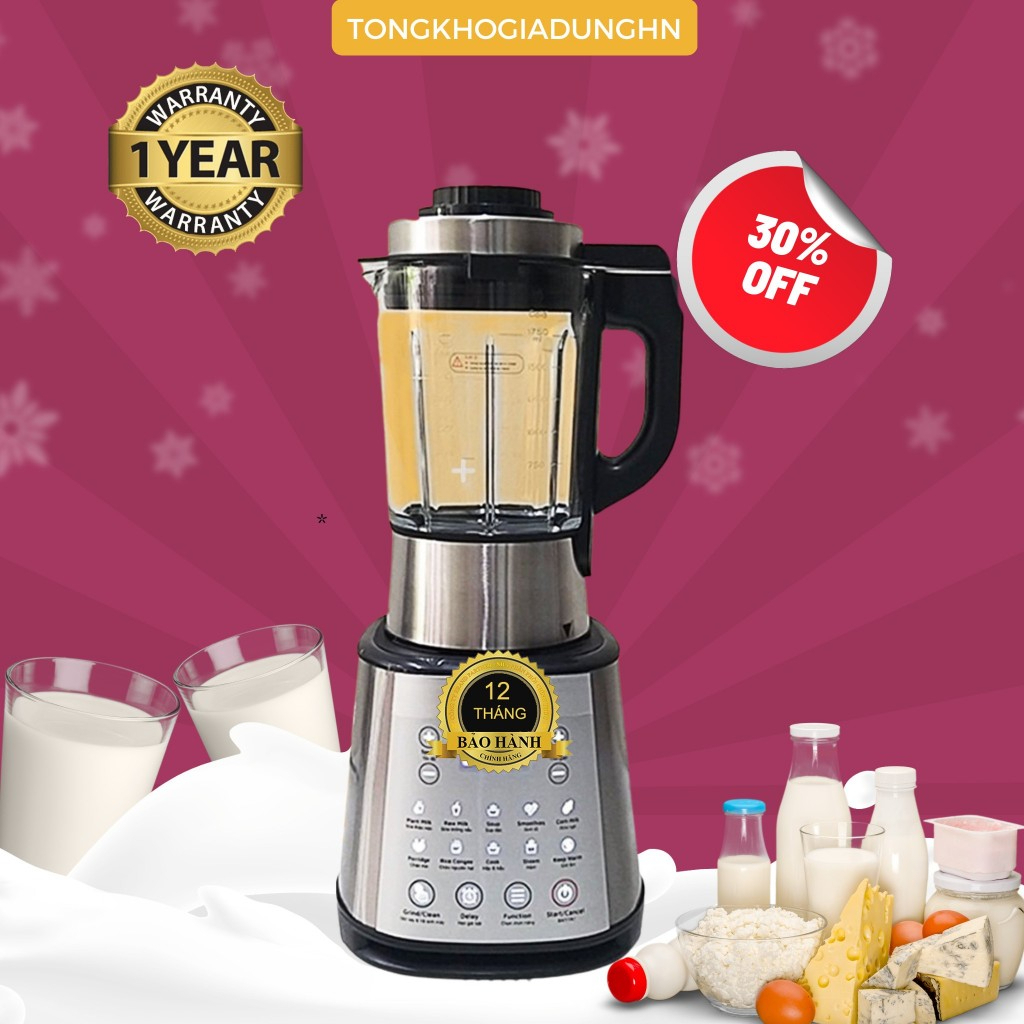 Máy Làm Sữa Hạt, Máy Nấu Sữa Hạt, Xay Sinh Tố Đa Năng Shapp KS-168 xuất xứ THÁI LAN  bảo hành 12 Tháng