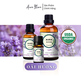  Tinh Dầu Lavender Oải Hương Thơm Phòng Thiên Nhiên Nguyên Chất Aura Bloom 10ml -100ml Nhập Khẩu