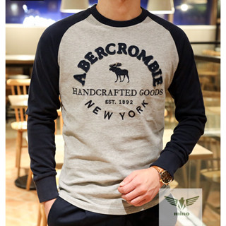  Áo Thun Nam A&F Basic Cotton Cao Cấp | Vải Thun Mỹ  Dày Dặn Mềm Mịn | Dài Tay Thu Đông | Logo Thêu Nổi 