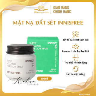 Mặt nạ tro núi lửa se khít lỗ chân lông Innisfree 2x volcanic pore clay mask