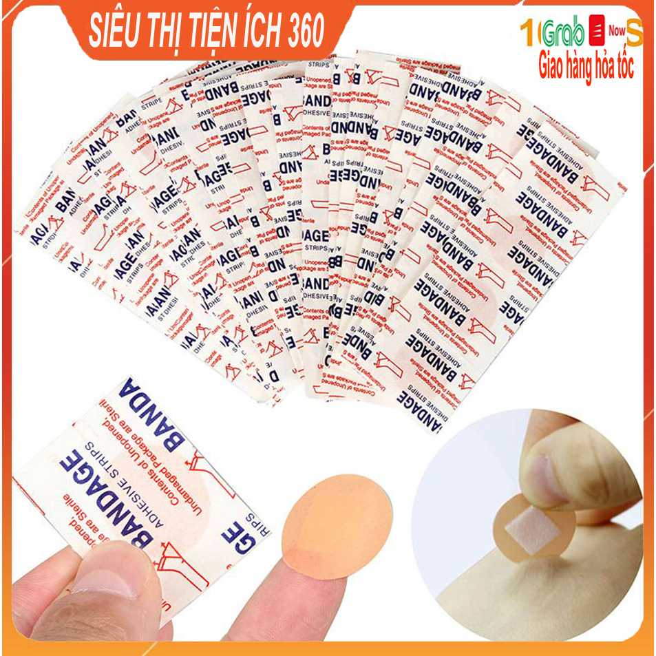 Combo 100 miếng dán cây chỉ tròn thẩm mỹ vô khuẩn BANDAGE