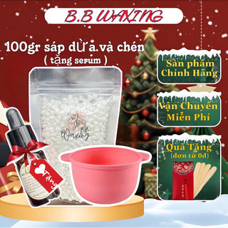 Combo Sáp Wax Tẩy Lông 100g Sáp +mỡ +chén Chống Dính - Sáp Wax Lông Nóng Cao Cấp Siêu Bám Lông