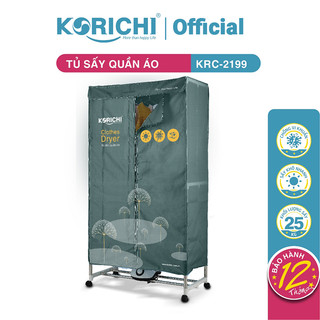 Tủ sấy quần áo 2300w korichi chính hãng krc-2199, sấy 25kg quần áo