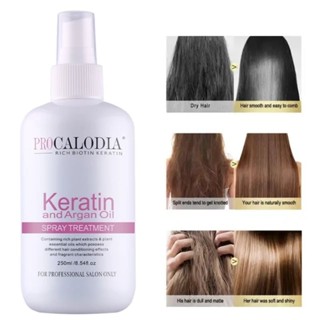 Xịt dưỡng bảo vệ phục hồi tóc khô xơ hư tổn chẻ ngọn, chống rối tóc, làm mềm mượt tóc Pro Calodia 250ml