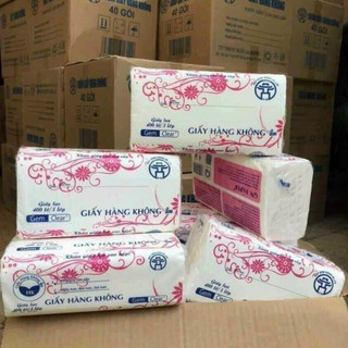Bịch khăn giấy rút hàng không 3 lớp 400 tờ - khăn ăn giấy lụa cao cấp