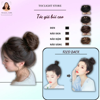 🔥 Búi Tóc Giả, Búi Tóc Củ Tỏi Búi tóc tự nhiên như tóc thật, búi tròn hoặc búi rối - 56
