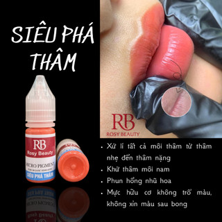 Mực phun xăm Rosy Beauty nhanh bám bong đậm mực mày môi mí khử thâm xử lí trổ