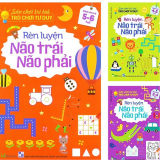 Sách - Rèn Luyện Não Trái Não Phải - Sân chơi trí tuệ,trò chơi tư duy- Dành cho trẻ 3-4 tuổi,4-5 tuổi,5-6 tuổi