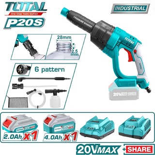 Máy xịt rửa xe áp lực cao dùng pin total tpwli20084