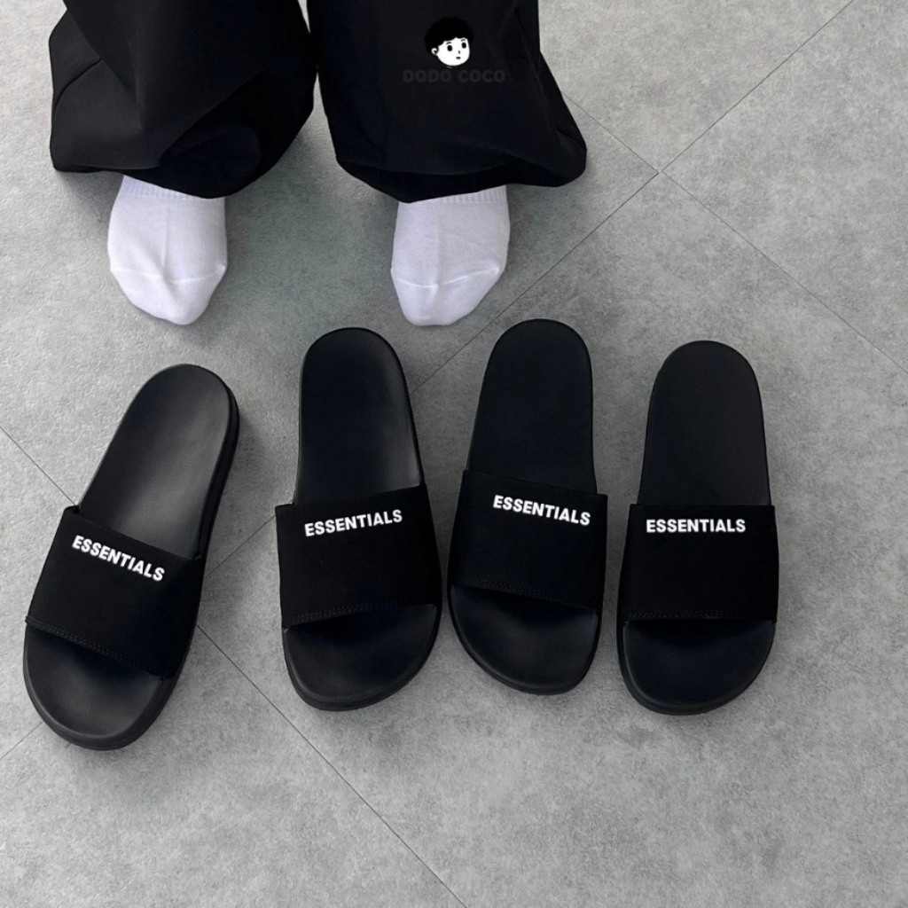 Dép Essentials quai ngang kiểu dáng phong cách Hàn Quốc đơn giản Big size 38-46 michi michi