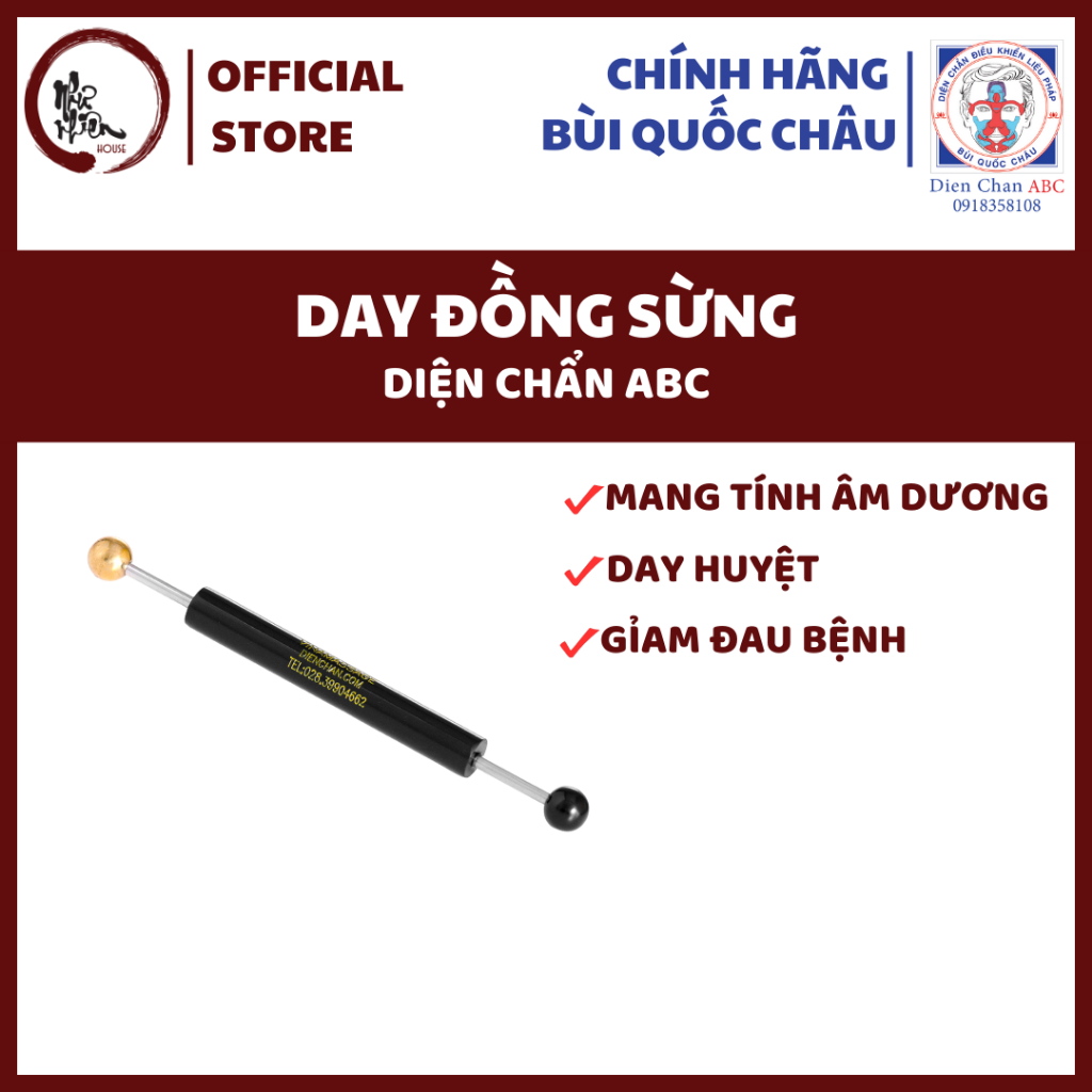 Day Phớt 2 Đầu / Day Đồng Sừng Dụng Cụ Diện Chẩn Bùi Quốc Châu Chính Hãng