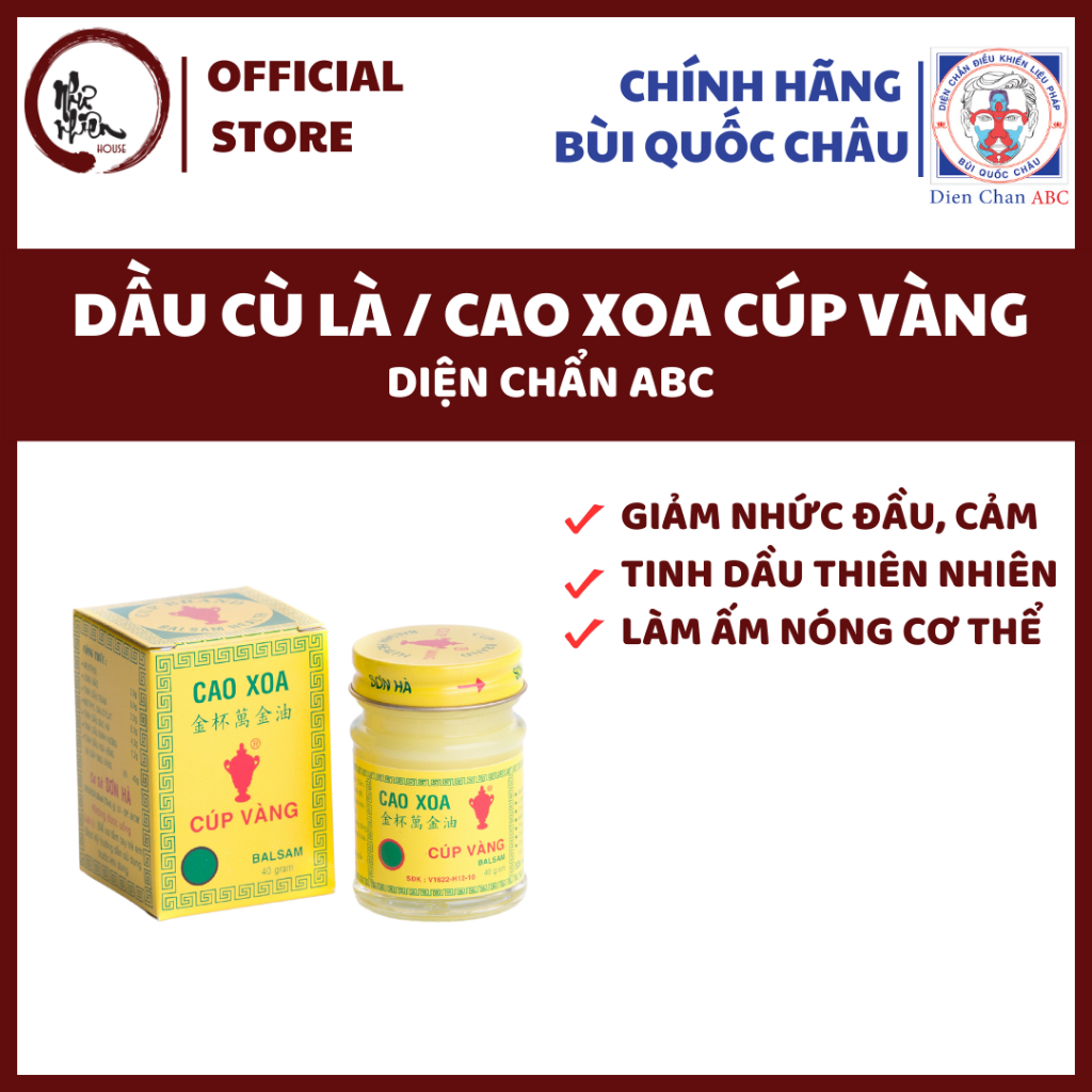 Cao Xoa Cúp Vàng 40g/ Dầu cù là