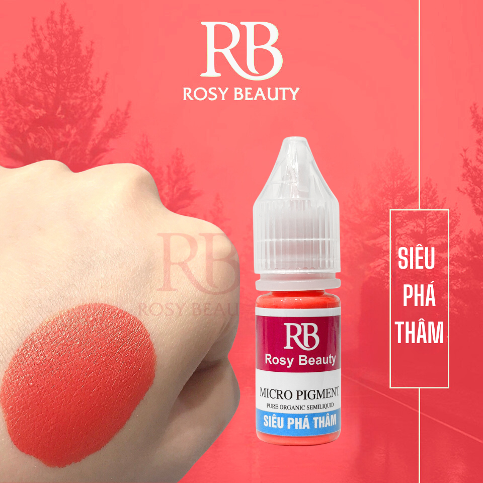 Mực phun xăm Rosy Beauty nhanh bám bong đậm mực mày môi mí khử thâm xử lí trổ