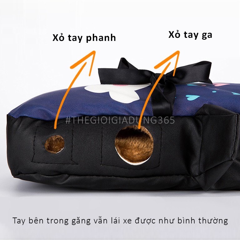 Găng tay lót nỉ đi xe máy mùa đông