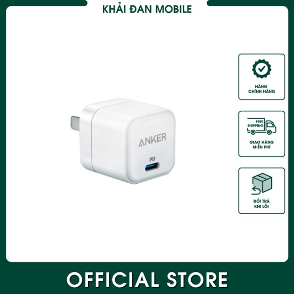 CỐC SẠC ANKER 20W CUBE VÀ 30W 313, BẢO HÀNH 18 THÁNG