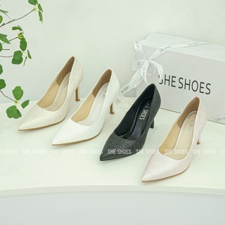 GIÀY CƯỚI NHŨ BẠC LẤP LÁNH 8 phân, độc quyền bởi SHE SHOES - NEW ARRIVAL