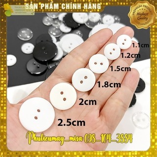 50 nút men sơ sinh, nút áo blouse 2 lỗ , nút nhựa 2 lỗ