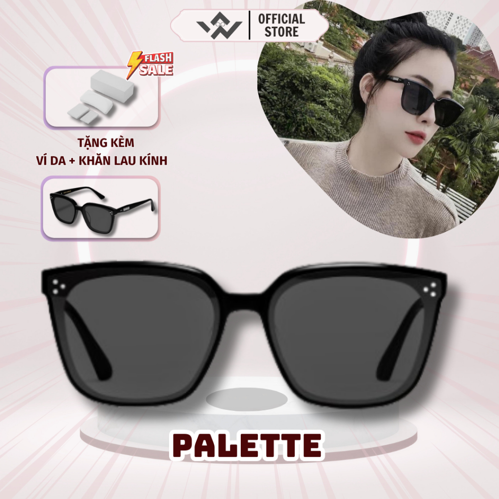 Kính Râm GM PALETTE Thời Trang Cao Cấp Phong Cách Hàn Quốc, Kính Mát Nam Nữ Cao Cấp Fullbox